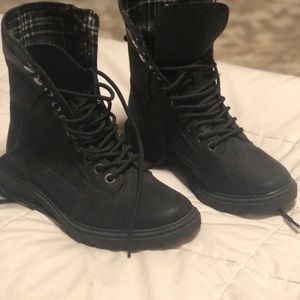 Lace up combat boots
